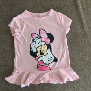 Kids Jumping Bean (Kohl’s) Pink Minnie Mouse Tee. Kids size 7.